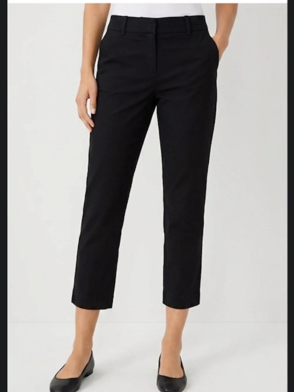 Loft Riviera Marisa Black Cropped Pants